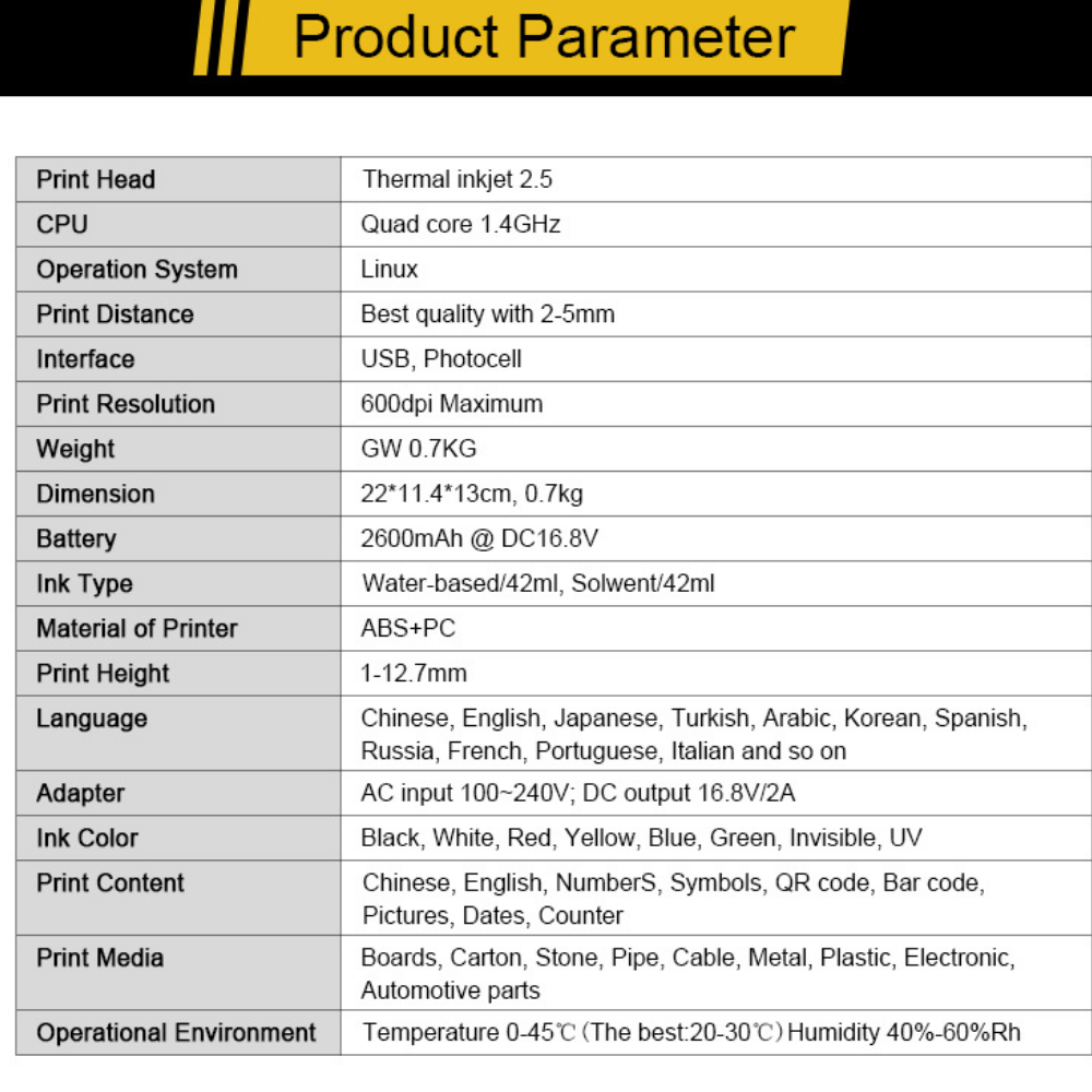 DC-Jet 1760 Handheld Ink-jet Printer (Tekno Trade) - Image 5